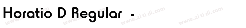 Horatio D Regular字体字体转换